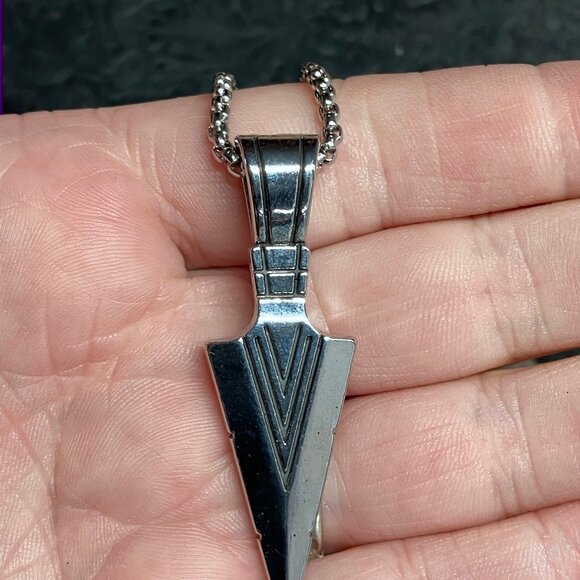 Viking Spearhead Arrowhead Necklace Pendant - Picture 5 of 6